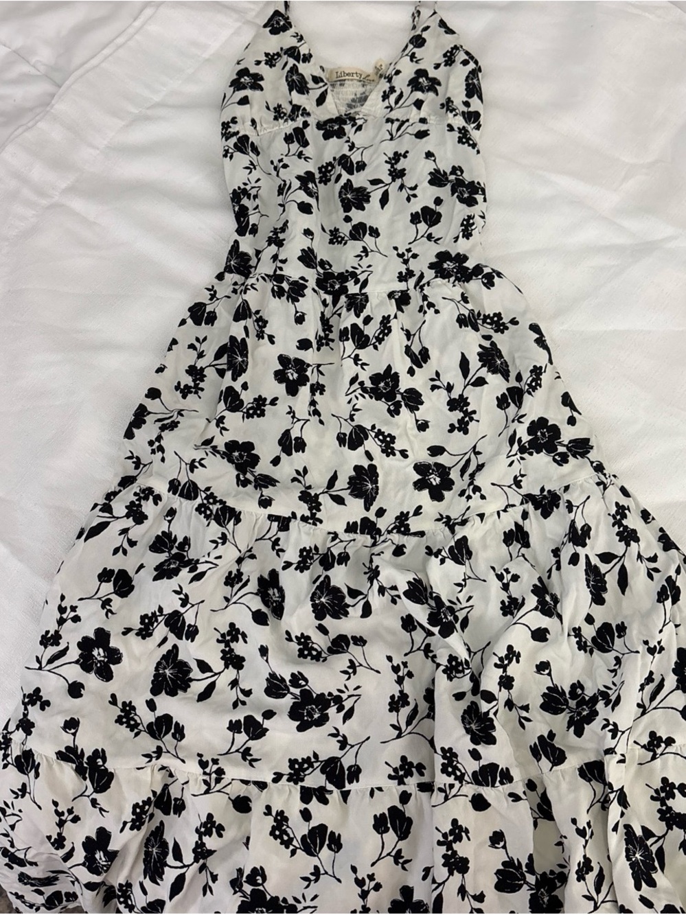 Liberty Love Black & White Floral Maxi Dress